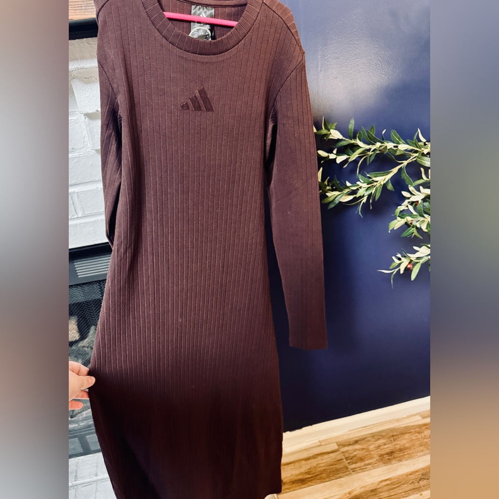 Adidas All SZN Women's Long Sleeve Brown  Dress